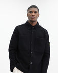 Stone Island Jacket Felted Rws Wool Black