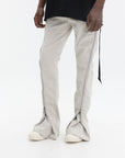 Rick Owens Pants Zipped Pockets Light Grey