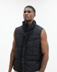 Stone Island Vest Padded Zip Front Black