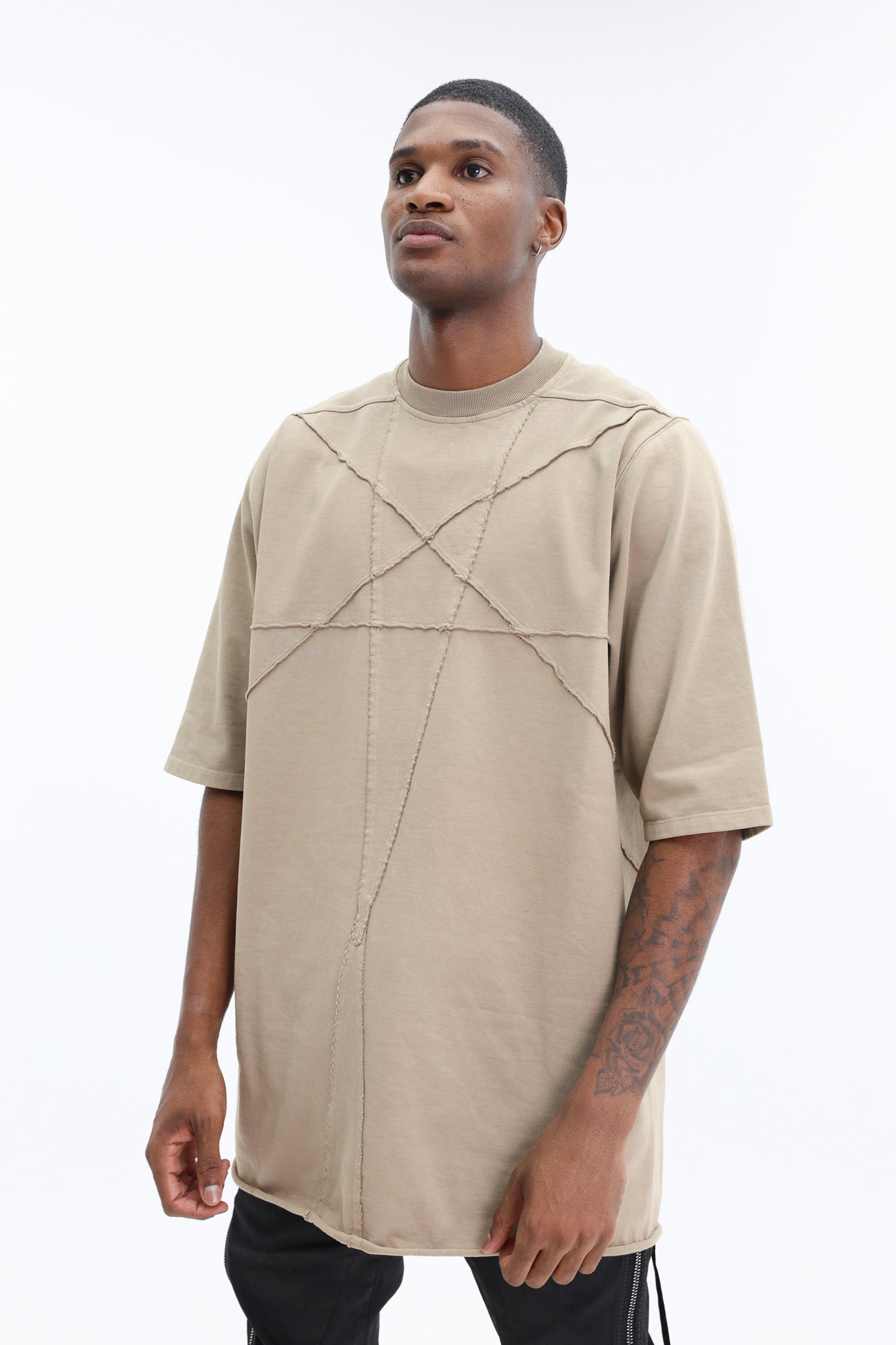 Rick Owens T-Shirt Jumbo Ss Dirty Pearl