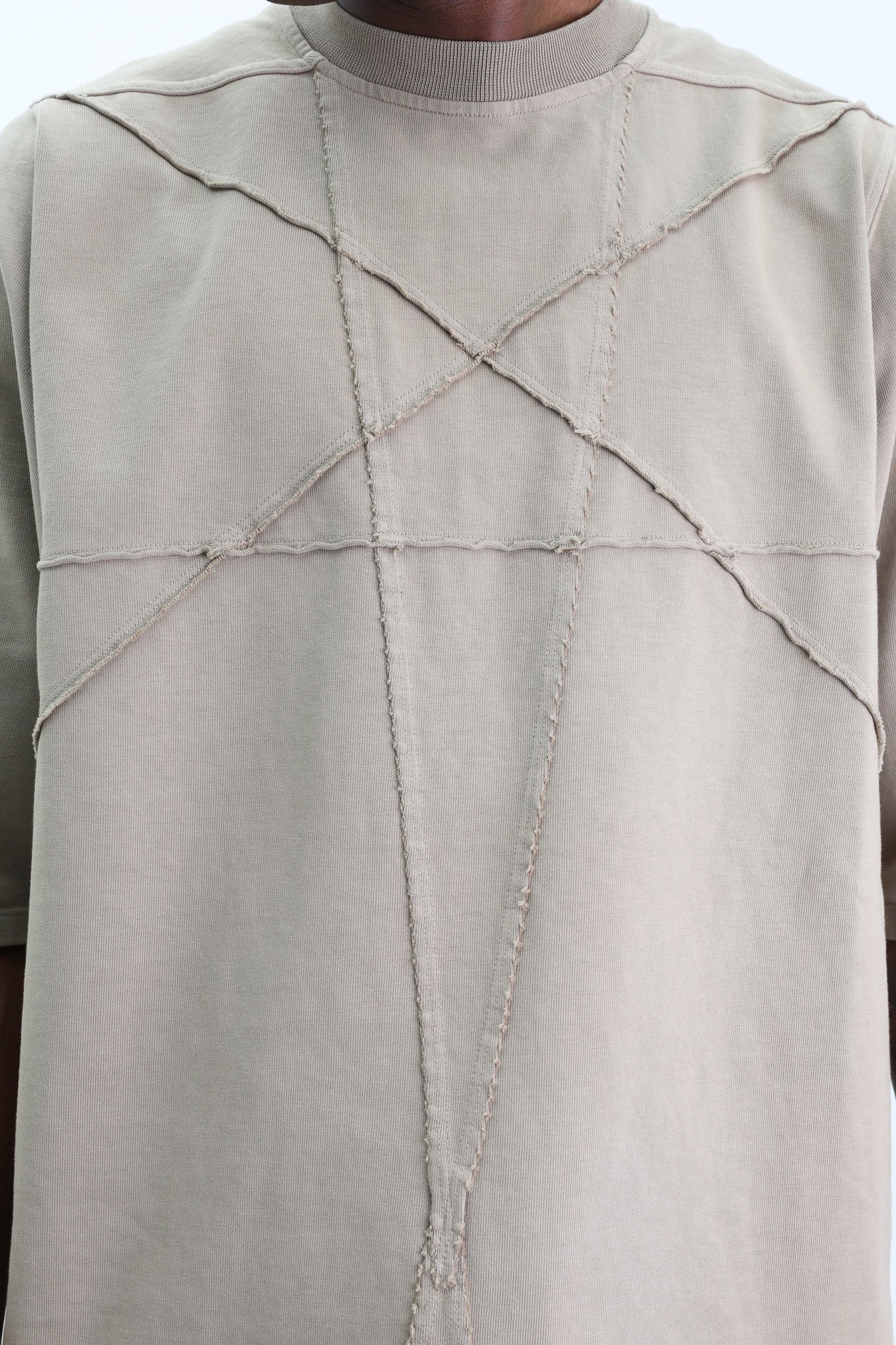 Rick Owens T-Shirt Jumbo Ss Dirty Pearl