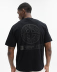 Stone Island T-Shirt Compass Print Black