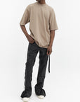Rick Owens T-Shirt Plain Ribneck Beige