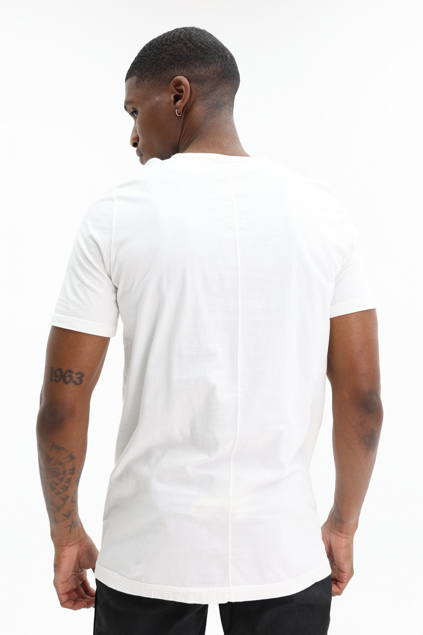 Rick Owens T-Shirt Level T Milk-Black