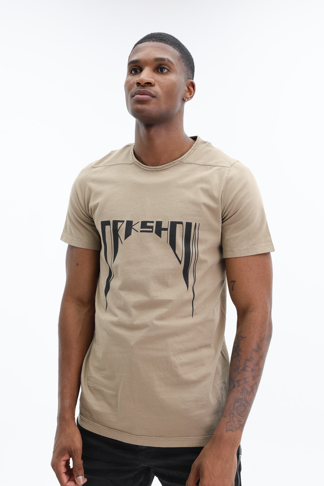 Rick Owens T-Shirt Level T Dirty Pearl Black