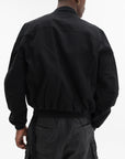 Rick Owens Jacket Silver Zip Pockets Black