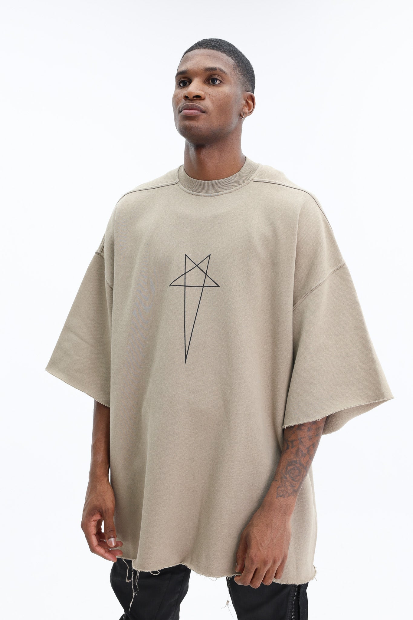 トップス rick Rick Owens Sweater Tommy T Dirty Pearl-Black - AL Capone Premium