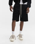 Rick Owens Shorts White Draw String Black