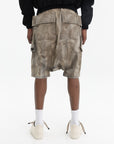 Rick Owens Shorts Ribbed Pocket Grey Camo