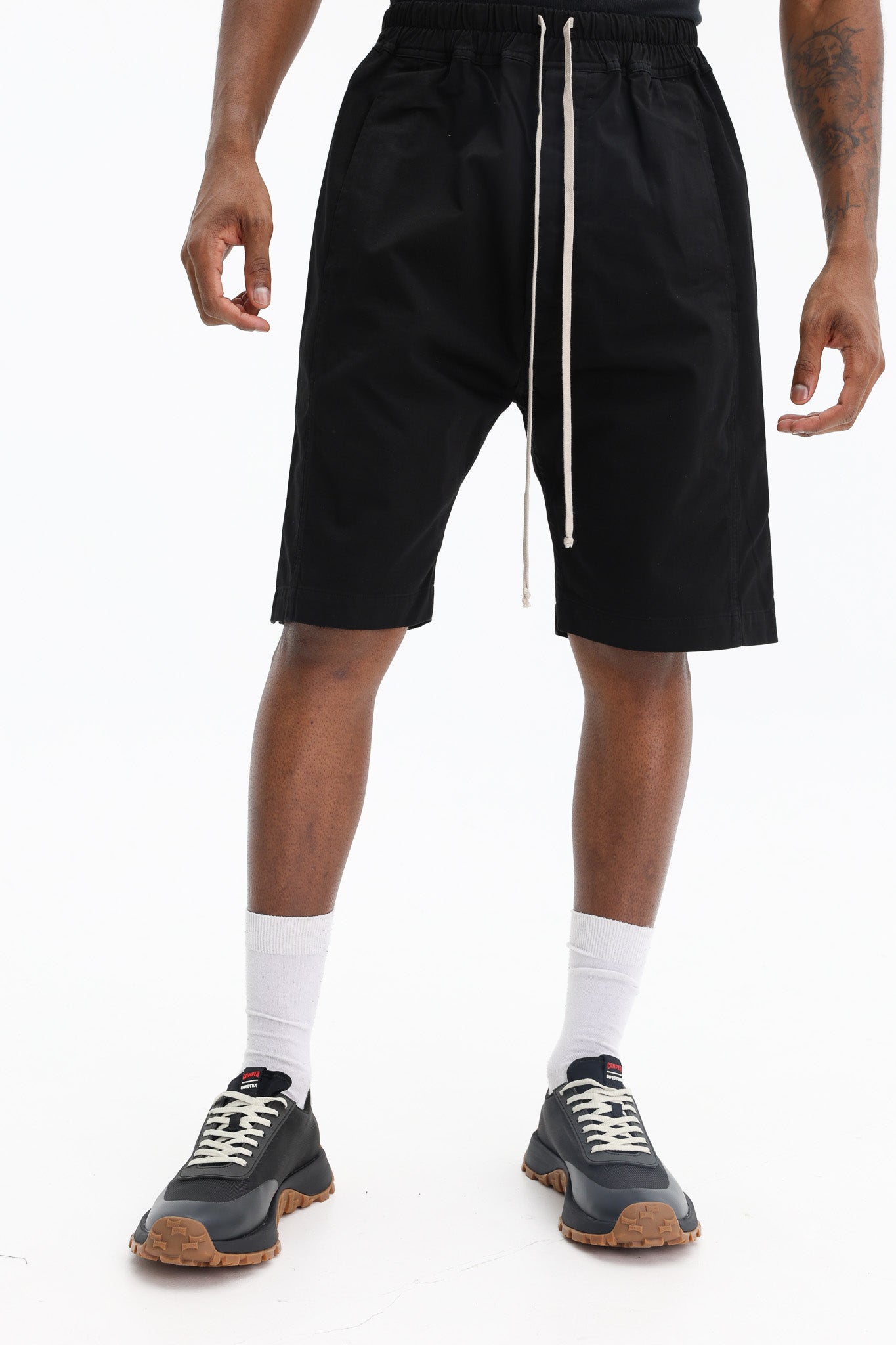 Rick Owens Shorts Woven Pusher Black - AL Capone Premium