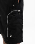 Rick Owens Shorts Zipped Pockets Black