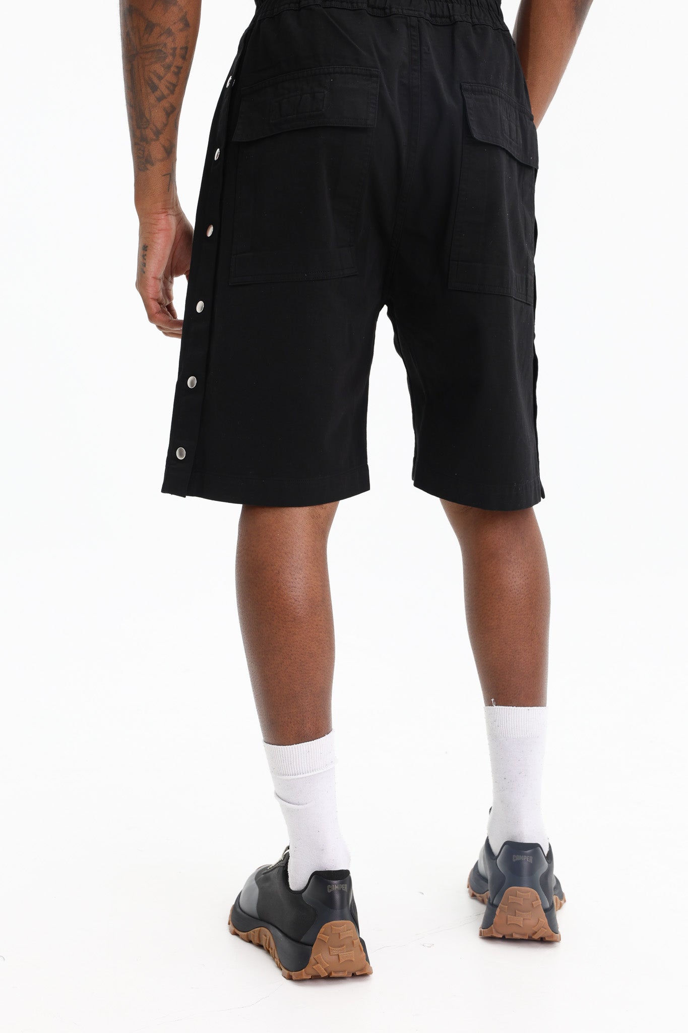 Rick Owens Shorts Woven Pusher Black - AL Capone Premium
