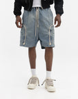 Rick Owens Shorts Zipped Pockets Denim