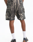 Rick Owens Shorts Cargobela Denim Black Washed Foil