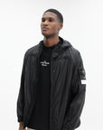 Stone Island Jacket Hooded Lightweight Ripstop Nylon Black