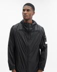Stone Island Jacket Hooded Lightweight Ripstop Nylon Black