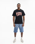 Billionaire Boys Club Astro Denim Shorts Mid Wash Blue