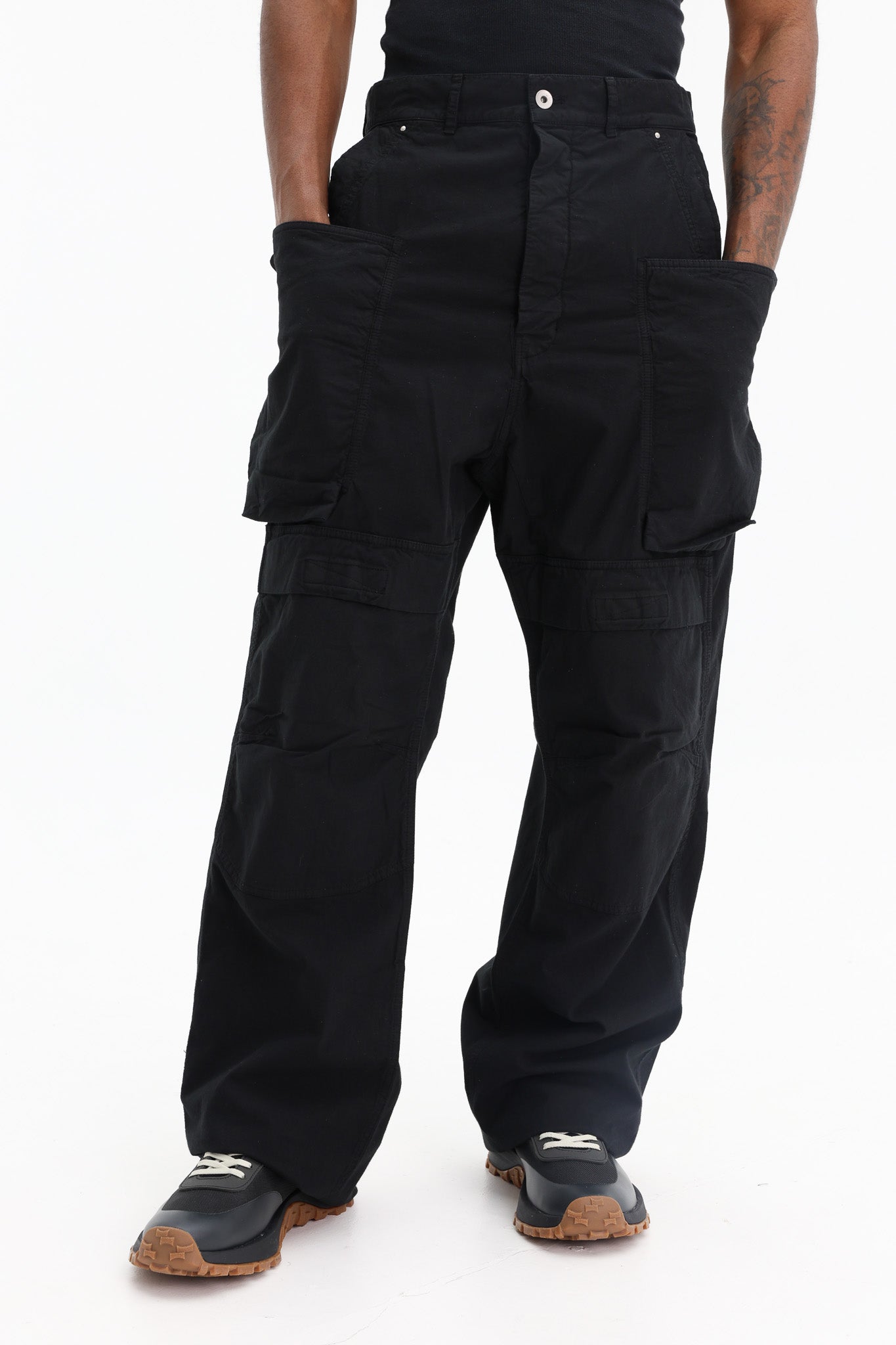 Rick Owens Cargo Pants Stefan Black - AL Capone Premium