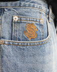 Billionaire Boys Club Astro Denim Shorts Mid Wash Blue