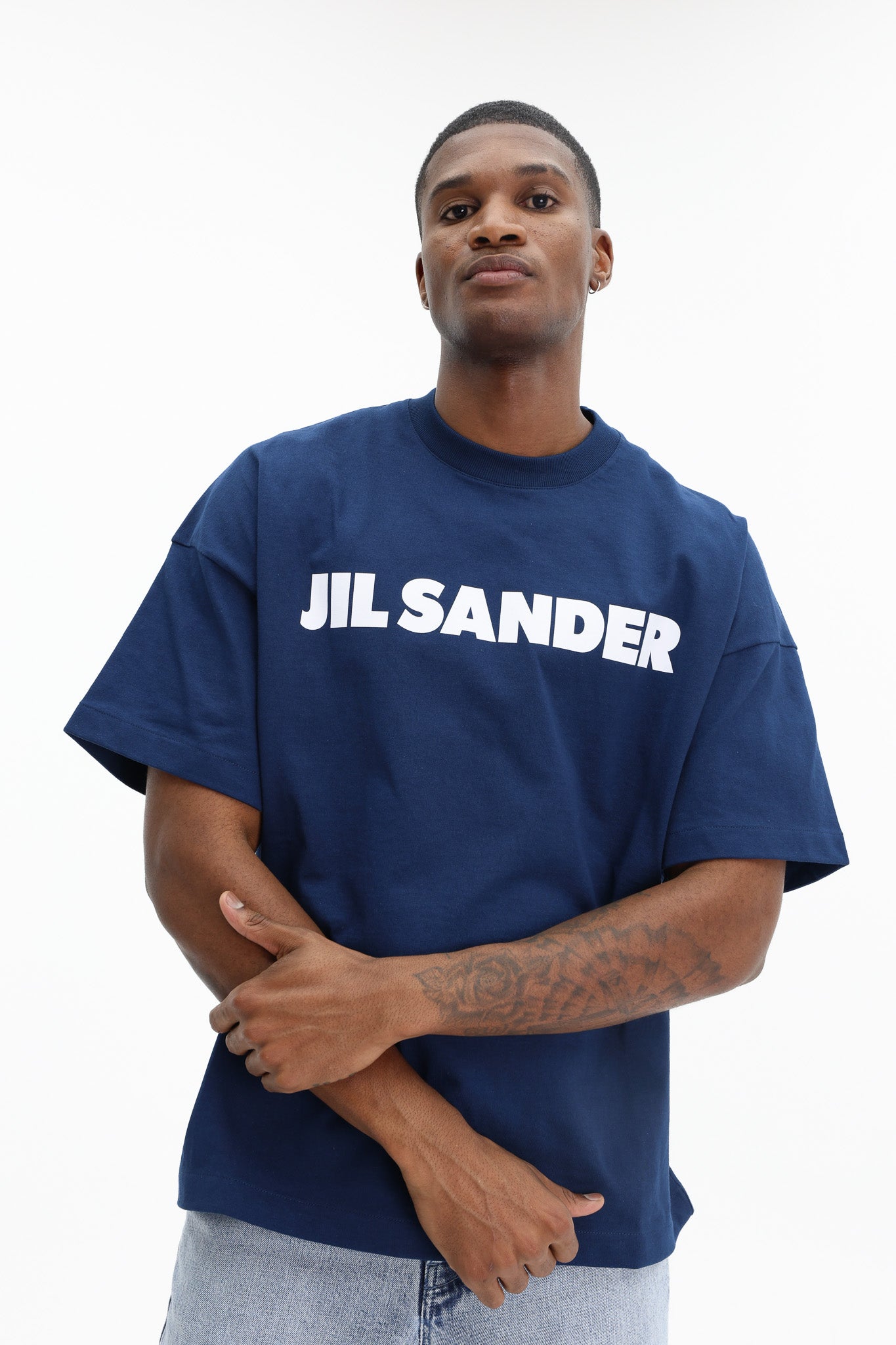Jil Sander T-Shirt Bold Logo Blue - AL Capone Premium