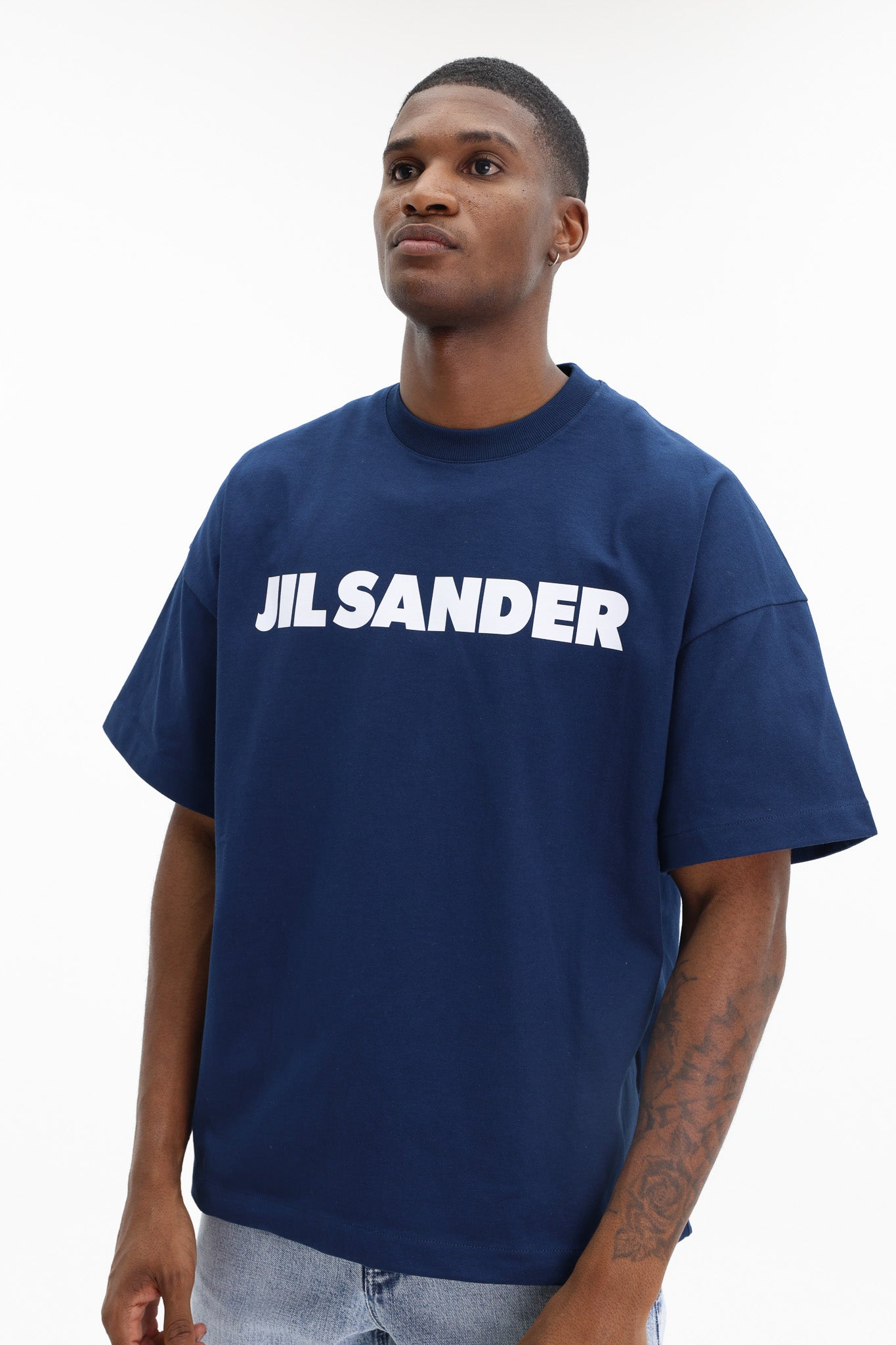 JIL SANDER+ Tシャツ L Jil Sander T-Shirt Bold Logo Blue - AL Capone Premium