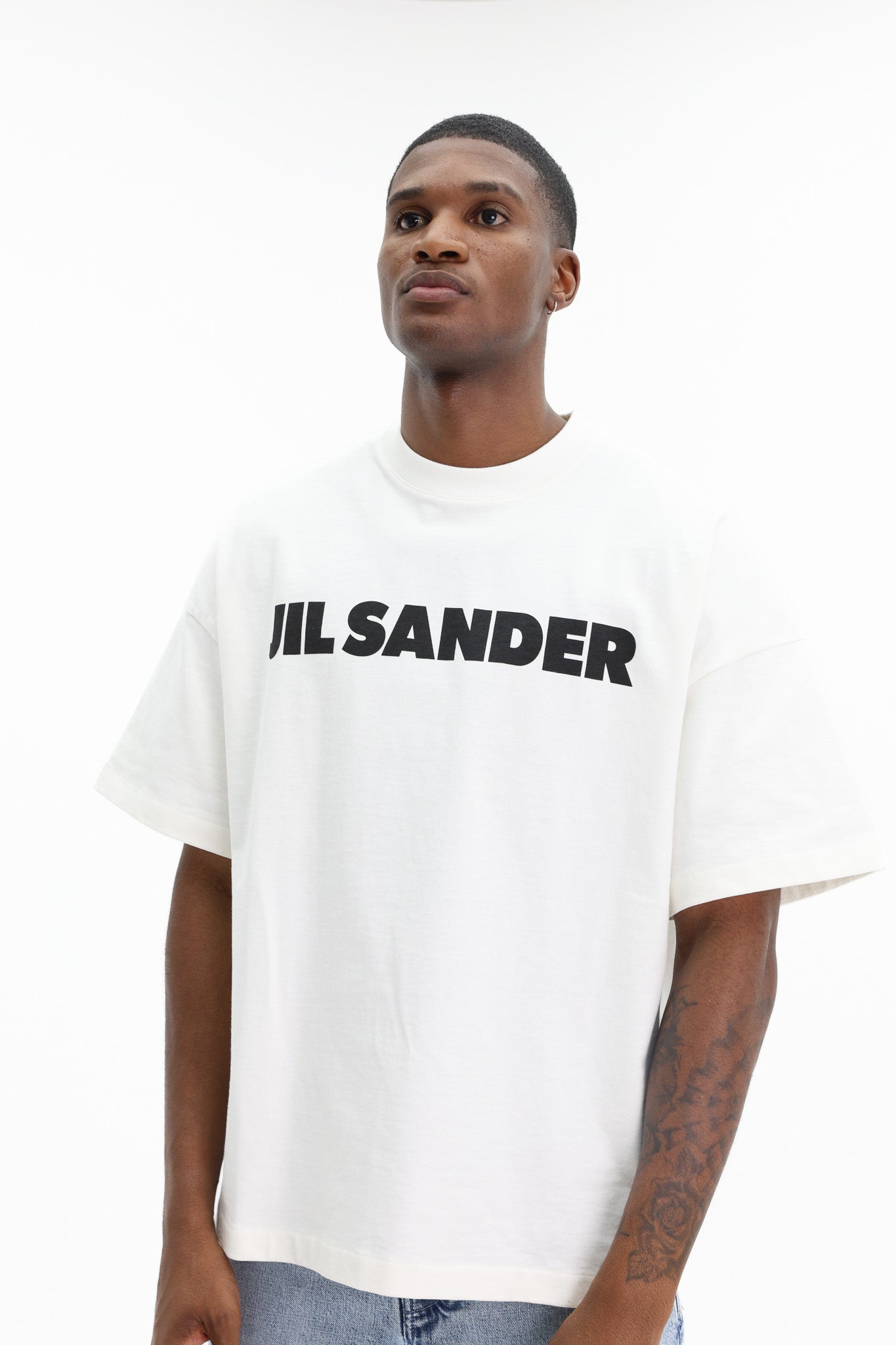 Jil Sander T-Shirt Logo White - AL Capone Premium