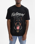 John Richmond T-Shirt Doberman Print Logo Black