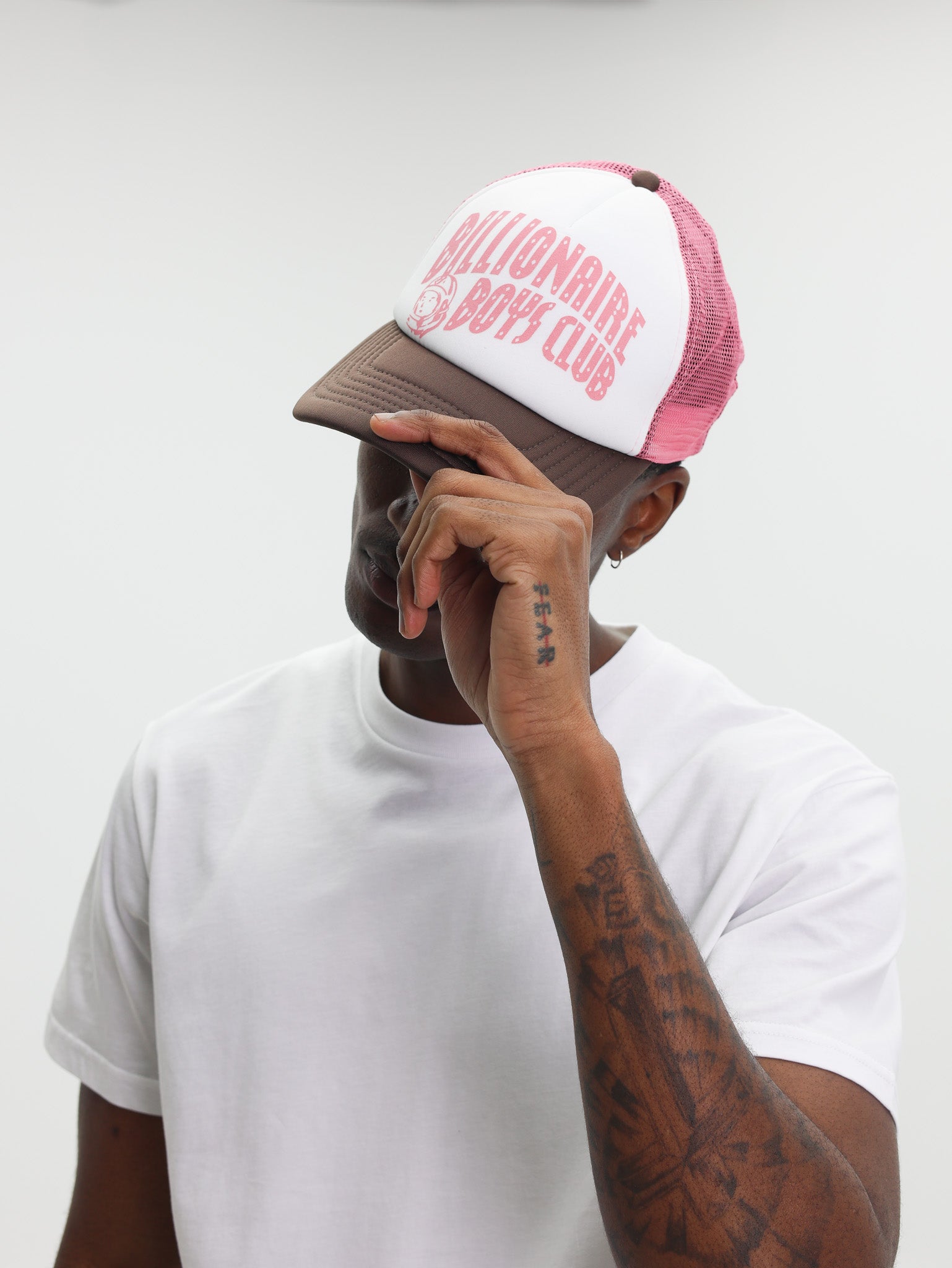 Billionaire Boys Club Arch Logo Trucker Cap Pink-AL Capone Premium