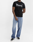 John Richmond T-Shirt White Logo Print Black