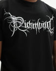 John Richmond T-Shirt White Logo Print Black