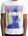 Purple T-Shirt Graphic Print Logo White