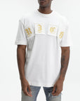 John Richmond T-Shirt Gold Rich Logo White