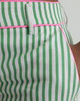 Chiara Ferragni Shorts Stripes Green-White