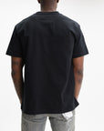 Purple T-Shirt Blur Logo Print Black