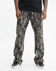 Purple Jeans Rust Ripped Bootleg Black