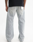 Purple Jeans Thigh Ripped Rust Light Wash