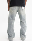 Purple Jeans Rust Ripped Baggy Medium Wash