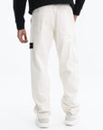 Stone Island Pants Garbadine Natural Cotton Ivory