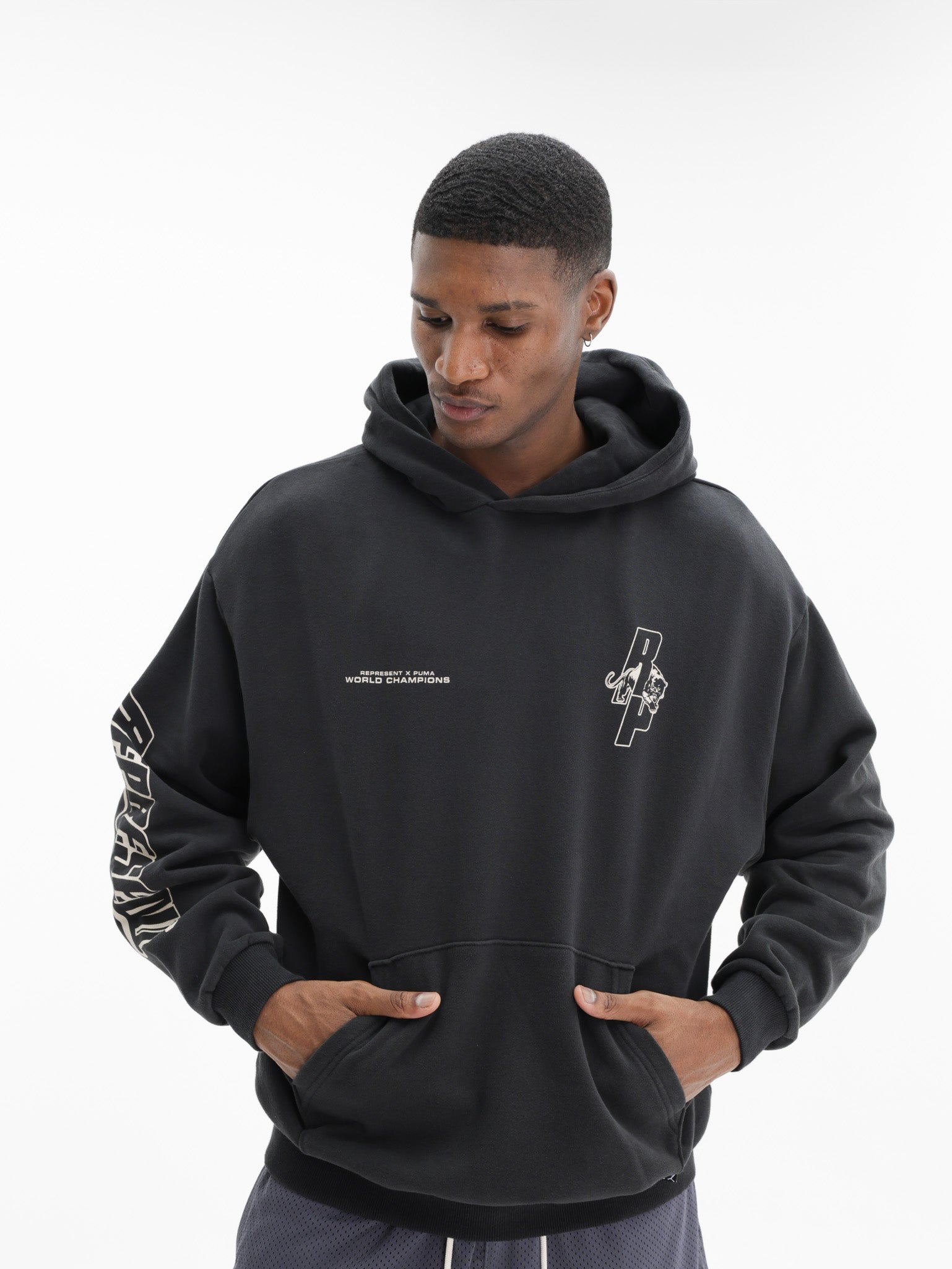 Puma Represent Ls Hoodie Black - AL Capone Premium