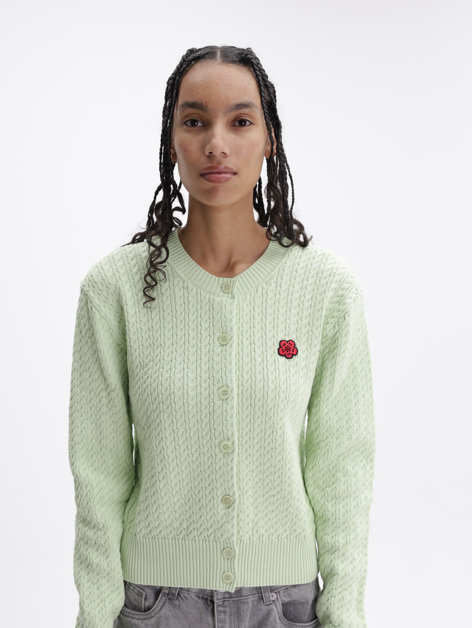 Kenzo Cardigan Boke Flower Knit Green - AL Capone Premium