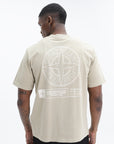 Stone Island T-Shirt Compass Print Beige