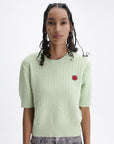 Kenzo Top Knitted Boke Flower Ss Green
