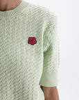 Kenzo Top Knitted Boke Flower Ss Green