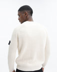 Stone Island Sweater Knitted Sleeve Logo Ivory