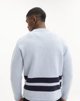 Stone Island Sweater Knitted With Pocket Blue