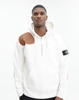 Stone Island Hoodie Half Zip Off White
