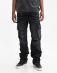 Purple Cargopants Relaxed Cargo Black