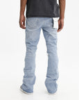 Purple Jeans Ripped Flare Indigo