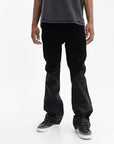 Purple Jeans Flare Flock Dipped Black