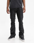 Purple Jeans Coated Flare Black